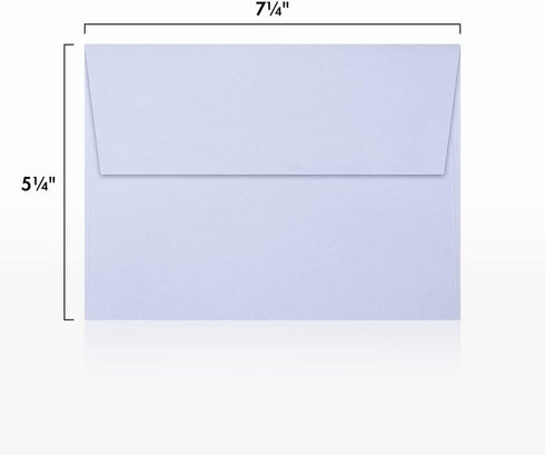 LUXPAPER A7 Invitation Envelopes - Printable for 5 x 7 Cards - 80 lb. Lilac - 50 Pack - 5 1/4 x 7 1/4