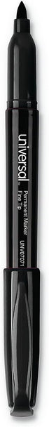 Universal UNV07071 Fine Bullet Tip Permanent Marker, Black, 1 Dozen