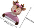 WOONEKY Wall-Mounted Pink Toilet Paper Holder Tissue Storage Rack Cute Deer Design Bathroom Roll Paper Rack