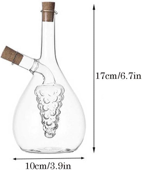 ARGENTFLUX 2 1 400ML Oil And Vinegar Dispenser, Oil and Vinegar Dispenser Glass, In Glass Oil And Vinegar Dispenser