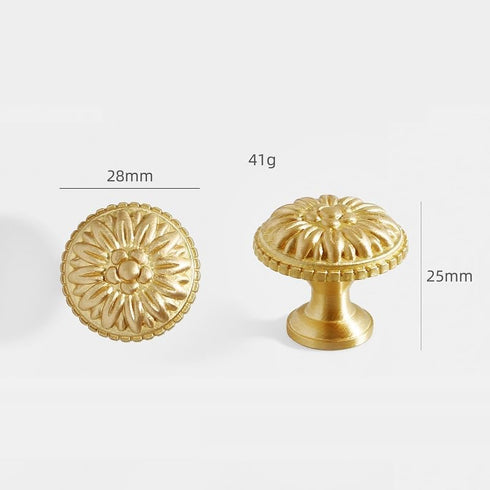 SANCHAKOU 4 Pack Cupboard Drawer Pull Handles Bedside Table Shoe Cabinet Drawer Door Handle Brass Wardrobe Door Handle
