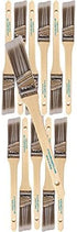 12PK 1 inch Angle Brush Premium Wall/Trim Paint Brush Set for Professional Painters & Home Owners