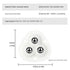 Comimark 12 pcs Household Adhesive Universal Wheel, Three-Ball Hole-Free Silent Hardware Accessories Small Pulley