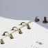 NatSumeBasics 2pcs A7 Binder Rings, Bronze Metallic Replacement for 6 Rings with Snap Split Hinged for Loose Leaf
