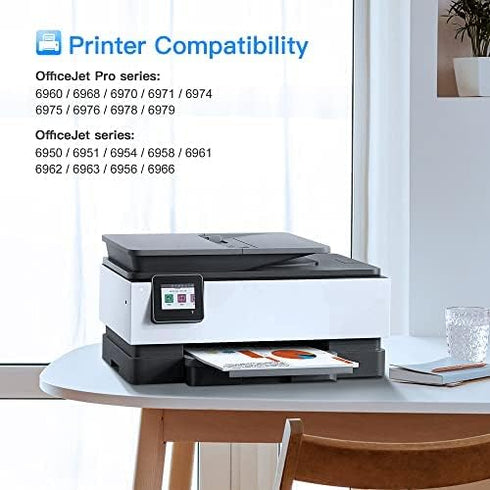LxTek Compatible Ink Cartridge Replacement for HP 902XL (4 Pack) for Officejet 6978, 6968 Printers