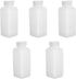 5Pcs 4.06oz Plastic Bottles, Lab Chemical Reagent Bottles 25ml Small Mouth Square Sample Storage