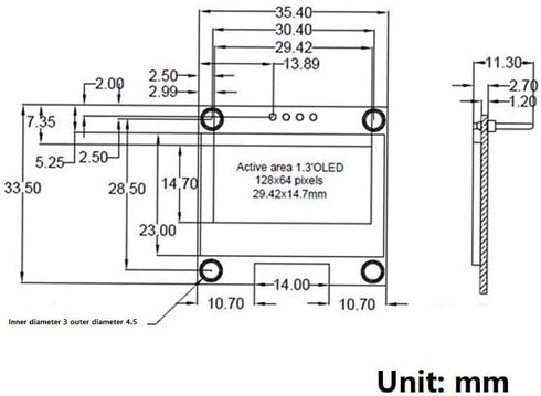 GODIYMODULES 2 4PIN 1.3" 1.3 inch I2C 128x64 SSH1106 12864 Pcs IIC OLED Display Module Digital OLED LCD Display White