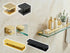 0.87" Inch 0.24"-0.32"(6-8mm) 4 KUMGROT Shelf Square Clips, Gold Pure Copper U Bracket Brass, Adjustable Support
