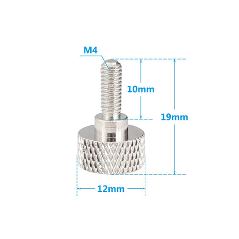 CAMVATE M4 Thumb Screw - Button Head Cap Screw Brass Nickel (2 Pieces) - 1988