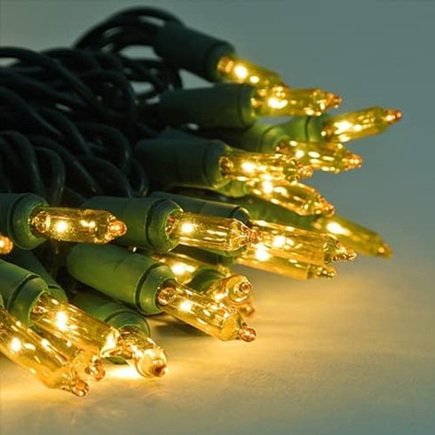 60FT 300 Dazzle Bright Christmas Mini String Lights, Incandescent Green Wire Fairy Lights UL Certified Christmas