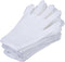 12 Pairs White Cotton Gloves - 7.5" Medium Size for Film, Coins, CD/DVD Handling