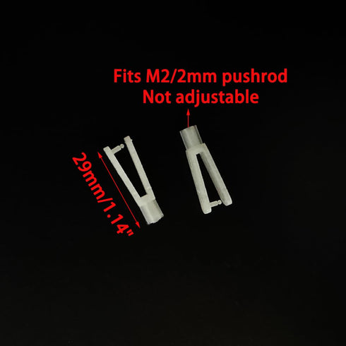 URIMPAVIDO 20PCS 29mm (2x29mm Clevis White Plastic Clevis for RC Airplane Plane Helicopter DIY Model Toy Replacement