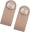 2Pcs Genuine Leather Dress Drawer Pull Loop Handles - Modern Cabinet Knobs with Screws for Home Office (Natural)