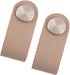 2Pcs Genuine Leather Dress Drawer Pull Loop Handles - Modern Cabinet Knobs with Screws for Home Office (Natural)
