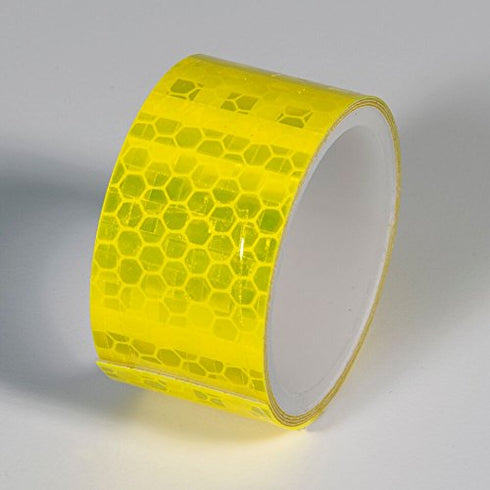 Life Safe Road Smart Super Brite Fluorescent Reflective Tape, 1" x 24", Lime