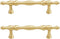 SANCHAKOU Brass Knobs 2 Pack Brass Cabinet Door Handles Wardrobe Shoe Cabinet Bedside