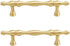 SANCHAKOU Brass Knobs 2 Pack Brass Cabinet Door Handles Wardrobe Shoe Cabinet Bedside