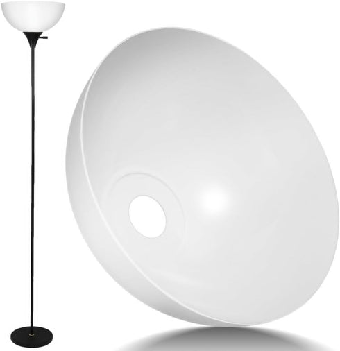ZHVNFLOU Floor Lamp Shade Replacement: White Plastic Lamp Shades for Floor Lamps -