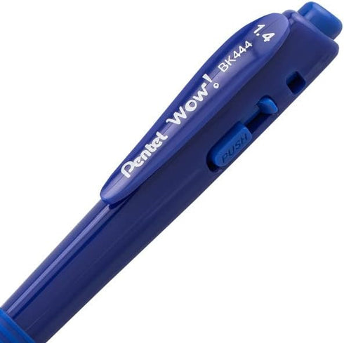 Pentel Wow! Retractable Ballpoint Pen, Assorted Ink Colors, 1.4mm Bold Line, 5 Pack