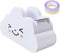 Cloud Shape Office Tape Dispenser, Desktop Cutter with Rainbow Tape Roll for Masking Washi Tape, Home Office Supplies