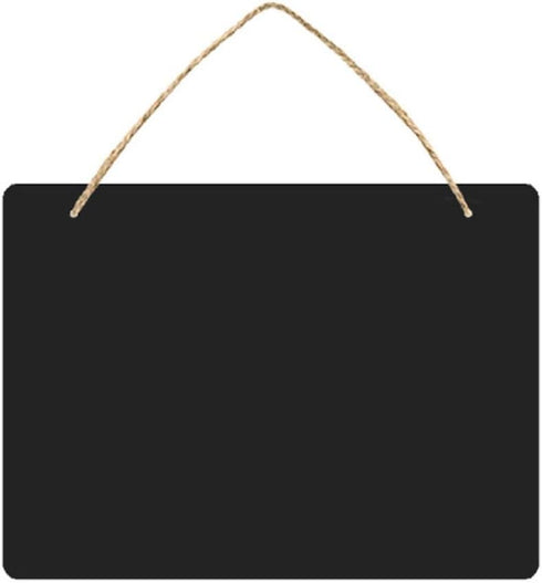 Wooden Double Sided Hanging Chalkboard Signs, Vintage Erasable Message Board Sign with Hanging String for Wedding