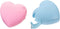 Candy Color Tape Dispenser, Cute Heart-Shaped Tape Organizer for Home Office or School Supply (2Pcs Heart)