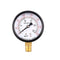 Industrial Pressure Gauge,Black Steel Case Dual Scale Pressure Gauge with Brass Internals, 0-350 psi,0-25 kg/cm2, 2-1/2" Dial Display, -3-2-3% Accuracy, 1/4" NPT,Bottom Mount.