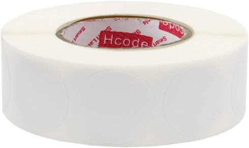 Hcode 1 Inch Color Coding Label Price Stickers, 1000 Pieces Garage Sale Blank Round Adhesive Dots, Glossy Writable Paper