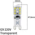 GSYFDZSWZX Bulbs G9 Bulb 220V 2W Fengyan Home MINI Led AC Transparent/Milky White Chandelier Spotlight Lamparas Led