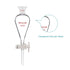 stonylab Borosilicate Glass 125 ml Heavy Wall Conical Separatory Funnel with 24/29 Joints and PTFE Stopcock