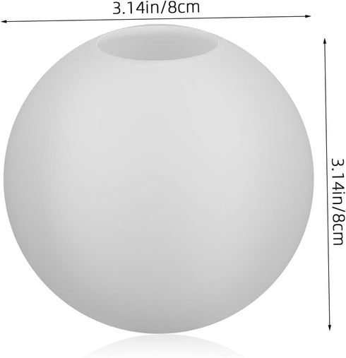 80mm Bulb Zerodeko Frosted Glass Globe Lampshade round Ball Light Cover Replacement for Ceiling Fan Pendant Wall Sconce