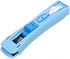 Clamp Clip Dispenser Stapler, Cute Animal Faced, Portable Handheld Paper Dispenser with 3 Metal Refill Clips - Blue and
