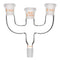 XCD Borosilicate Glass 4-Way Claisen Adapter with 14/20 Joints for Laboratory Distillation