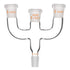 XCD Borosilicate Glass 4-Way Claisen Adapter with 14/20 Joints for Laboratory Distillation