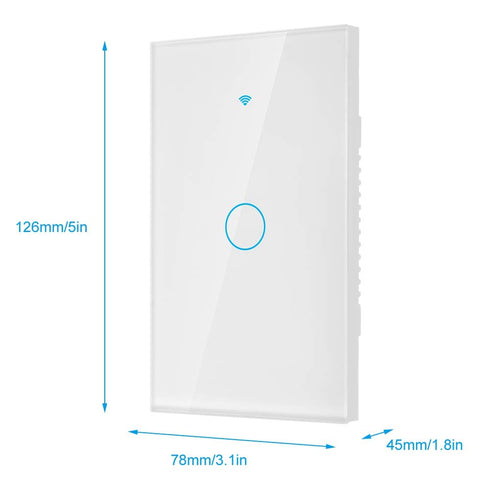 Remote Switch with Highly Sensitive Touch Keys, Suitable for Google, 1-Way AC (White)