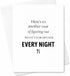 Generic CAPYTINI Funny Birthday Card Dinner Every Night Joke Relatable Humor Adult Gift