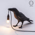 Aooxida Luluckly Raven Light Birds Table Lamps Bedroom Resin Crow Desk Lamp Bedside Light Wall Sconce Black A