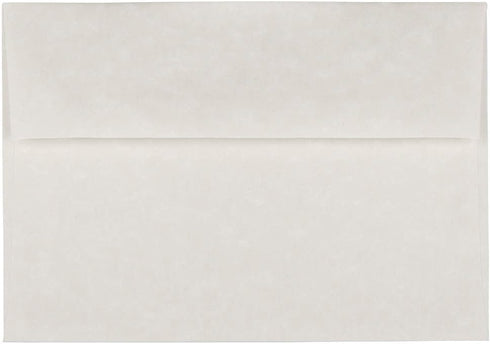 JAM PAPER A7 Parchment Invitation Envelopes, 5 1/4 x 7 1/4, White Recycled, 50/Pack