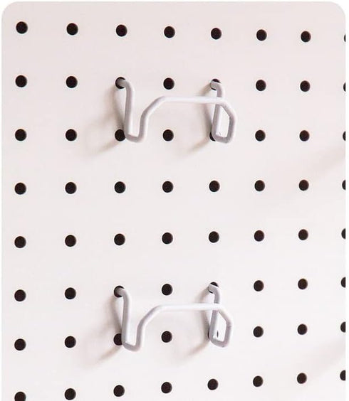 16pcs Black Pegboard Cups and Peg Hooks, Square Box Shape 1/4" 1/8" Cup Holder Accessories for Garage Craft Storage