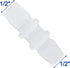 Plastic Hose Barb Fitting, 1/2" x 1/2" Pipe Connectors, Barbed Splicer Mender Joint Adapter Union Fitting, 6 Pcs by BUSY-CORNER