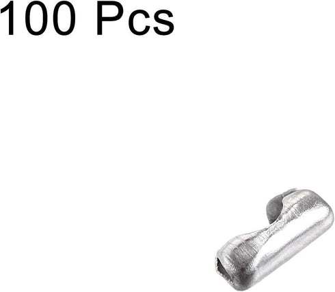 uxcell Ball Chain Connector, Stainless Steel 1.5mm Ball Chains Clasp Crimp Clips Link, Pack of 100