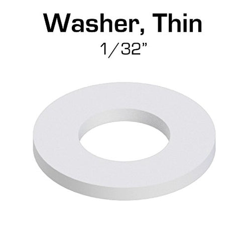 VEX Robotics Nylon Washer, Thin (1/32"), 100 Pack - #8 Screw Size, Thickness: 0.031", Outer Diameter: 0.375", Inner Diameter 0.173", 8-32