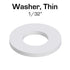 VEX Robotics Nylon Washer, Thin (1/32"), 100 Pack - #8 Screw Size, Thickness: 0.031", Outer Diameter: 0.375", Inner Diameter 0.173", 8-32