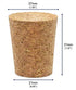 EISCO 10PK Cork Stoppers, Size #11, 21mm Bottom, 27mm Top, 31mm Length, Tapered Natural Bark Material