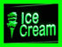 ADVPRO i113-g Open Ice-Cream Cafe Mini Bar NR Neon Light Signs