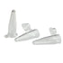 100 Piece Tiny 0.2ml Microcentrifuge Tube Holder, Clear EP Vial with Snap Cap for Tiny Pollen Storage