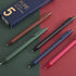 NINGSA Pure Retractable Gel Ink Pens, Retro Colored Ink, 0.5mm Extra Fine Point, 5-Pack
