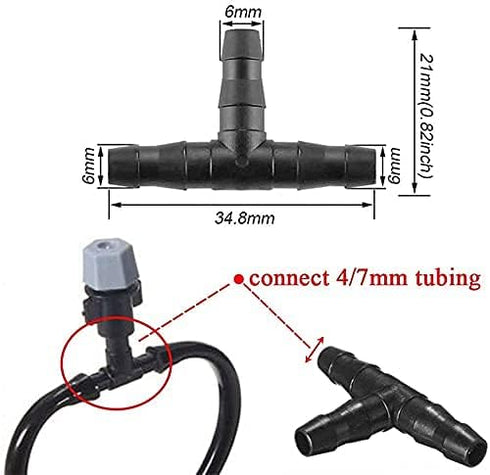 280 Pcs Barbed Connectors Irrigation Fittings Kit for Drip Irrigation 1/4'' Tubing for Garden Lawn