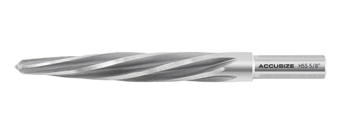 Accusize Industrial Tools H.S.S. Spiral Flute Aligning Reamer, 5/8'' Cutting Diameter, 1/2'' Shank