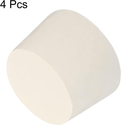 MECCANIXITY Rubber Tapered Plug 43mm to 50mm Solid Test Tubes Bungs Stopper White for Lab Home, 4 Pieces